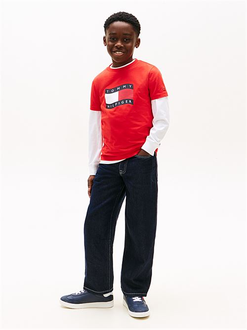 wavy flag t-shirt TOMMY HILFIGER | KB0KB10275TXL8